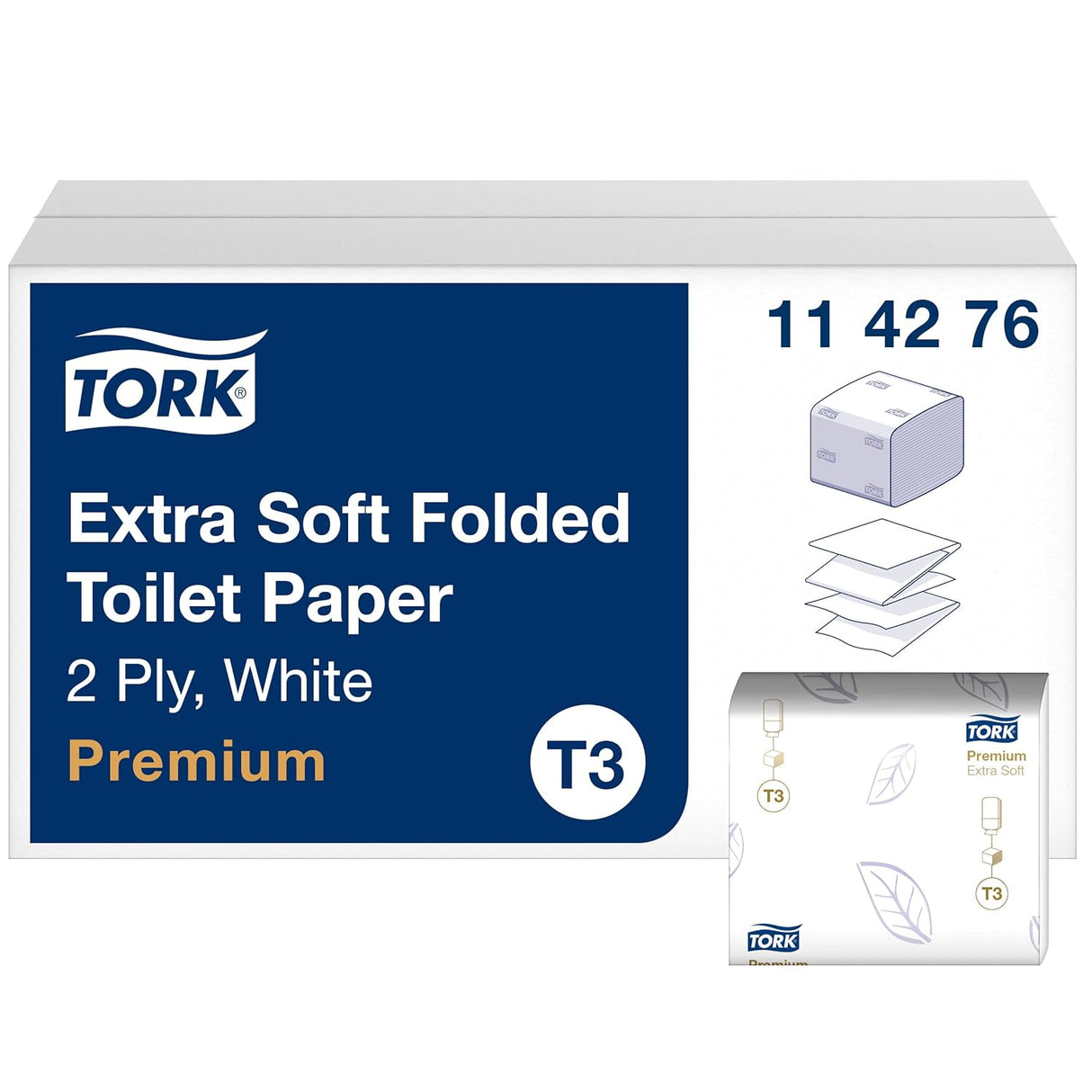 Tork 114276 extra weiches Einzelblatt Toilettenpapier Extra Soft T3