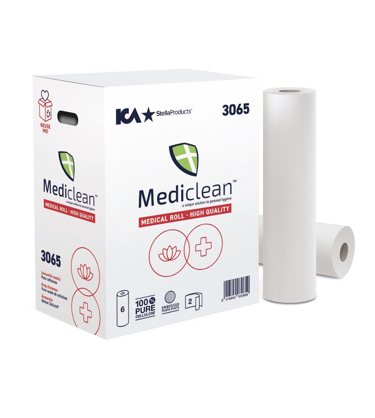 Ärzterollen 68 m x 60 cm, 2 - lagig, Zellstoff - Hygienico