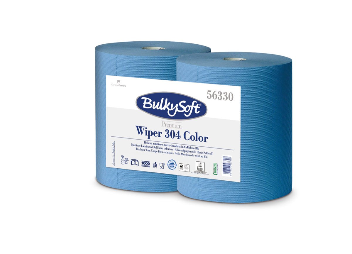 BulkySoft Excellence Blue Power Maxi-Reinigungsrolle, 2-lagig, 304m - Hygienico