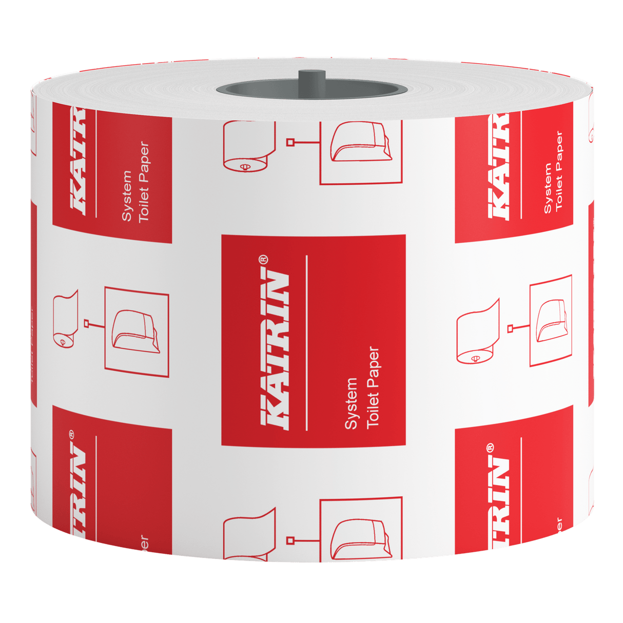 Katrin 103424 | System Toilettenpapier 2 - lagig, Zellstoff, 800 Blatt - Hygienico