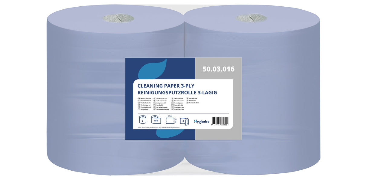 Putzpapierrolle 185 m x 28 cm, 3 - lagig, Recycling - Hygienico