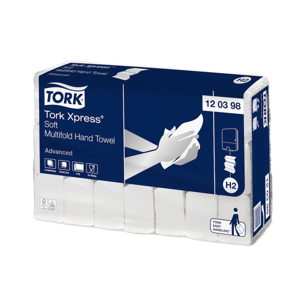 Tork Xpress® 120398 weiche Multifold-Handtücher Advanced H2 2-lagig 25,6cm