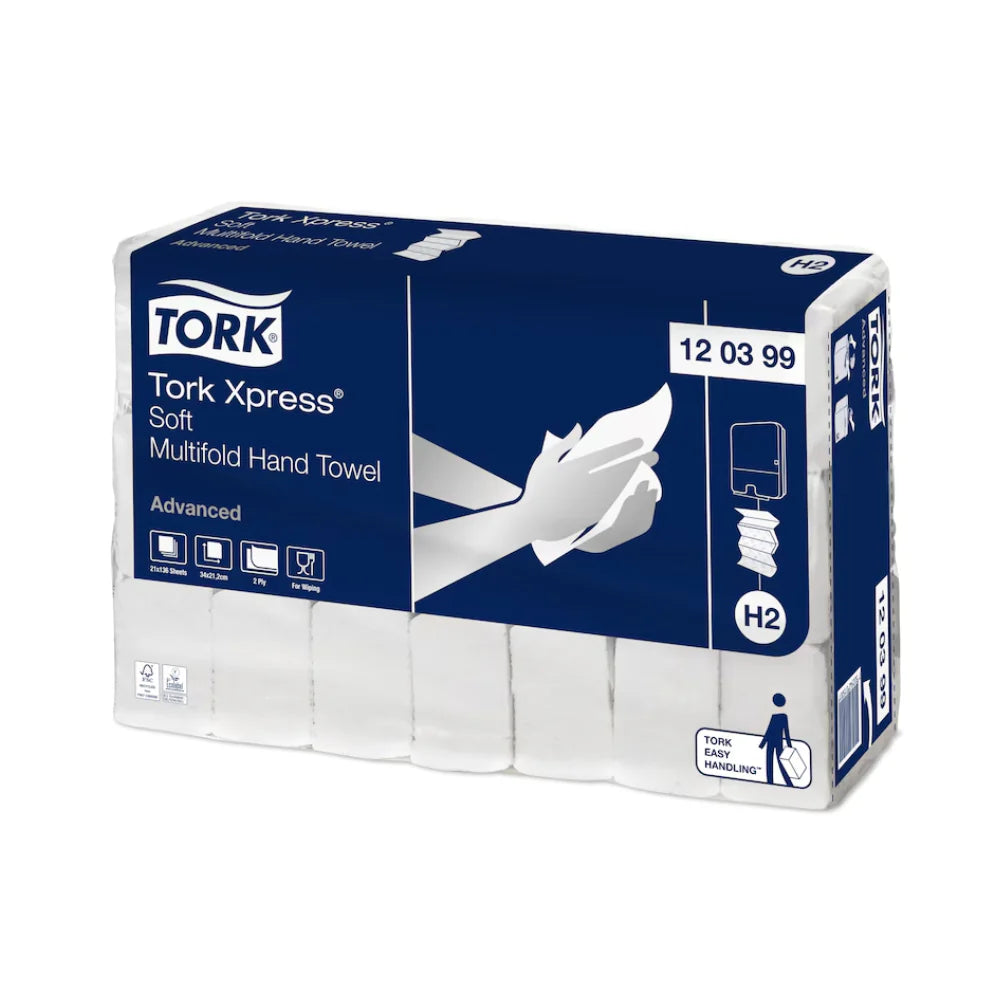 Tork Xpress® 120399 weiches Multifold-Handtuch Advanced H2 2-lagig 34cm