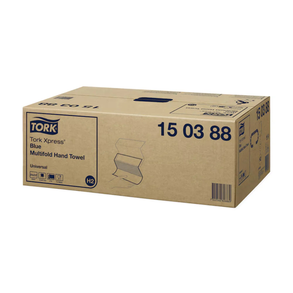 Tork Xpress® 150388 blaues Multifold-Handtuch Universal H2 2-lagig