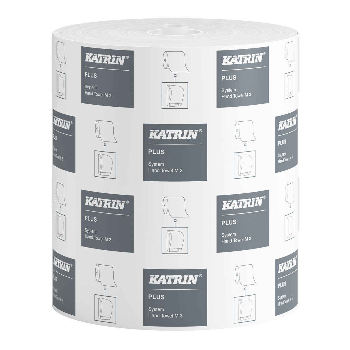 Katrin System M 445 Papierhandtuchrolle 3-lagig 100m weiss