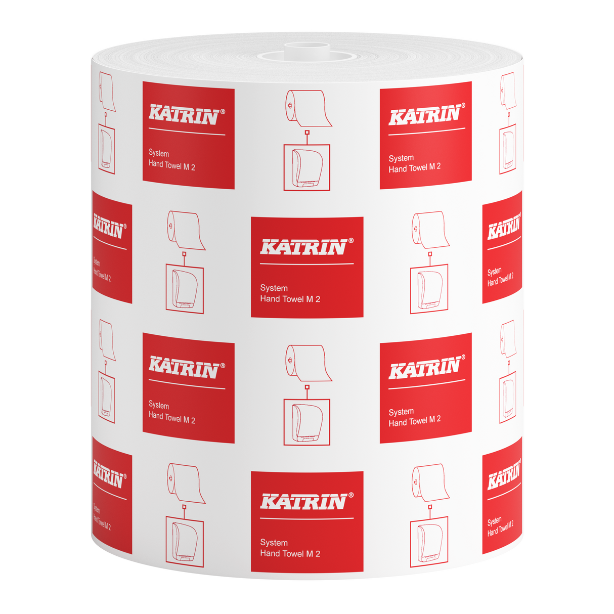 Katrin System M 711 Papierhandtuchrolle 2-lagig 160m weiss