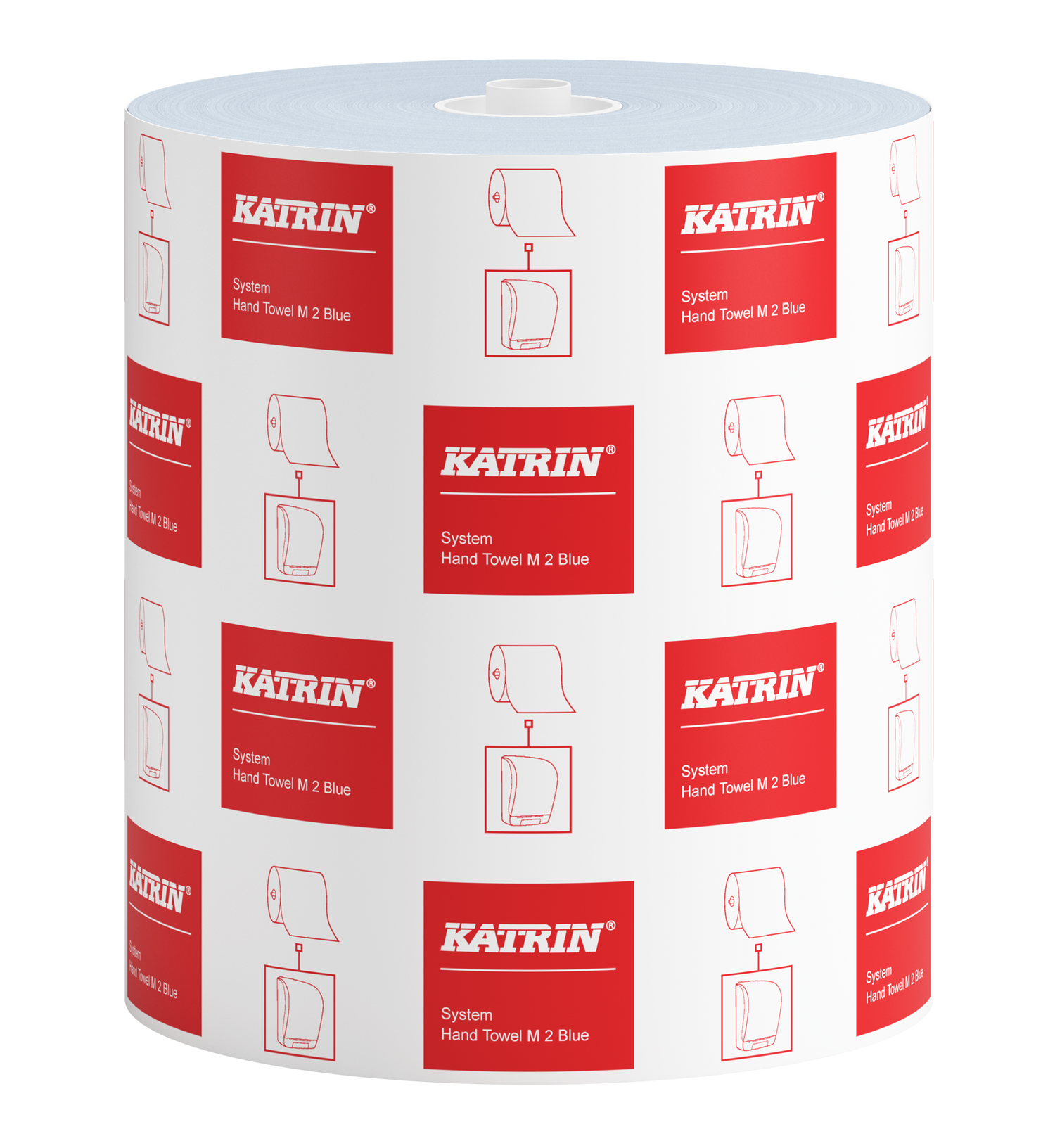 Rouleau d'essuie-tout Katrin System M 580, 2 plis, 130 m, bleu