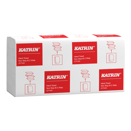 Katrin Z-Falz Falthandtücher Non Stop M Wide 160 Blatt 2-lagig, Handy Pack