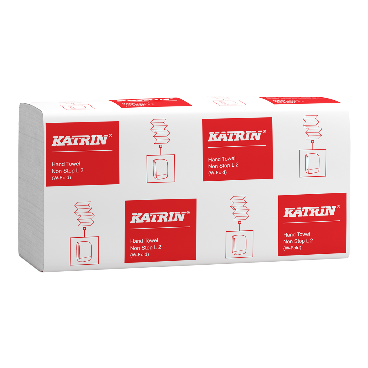 Katrin W-Falz Falthandtücher Non Stop L 120 Blatt 2-lagig, Handy Pack