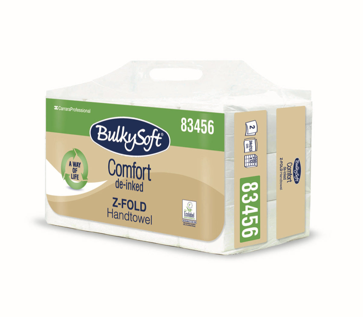 BulkySoft Comfort Paphierhandtuch, Z-Falz, 2-lagig, 21.5 x 24 cm