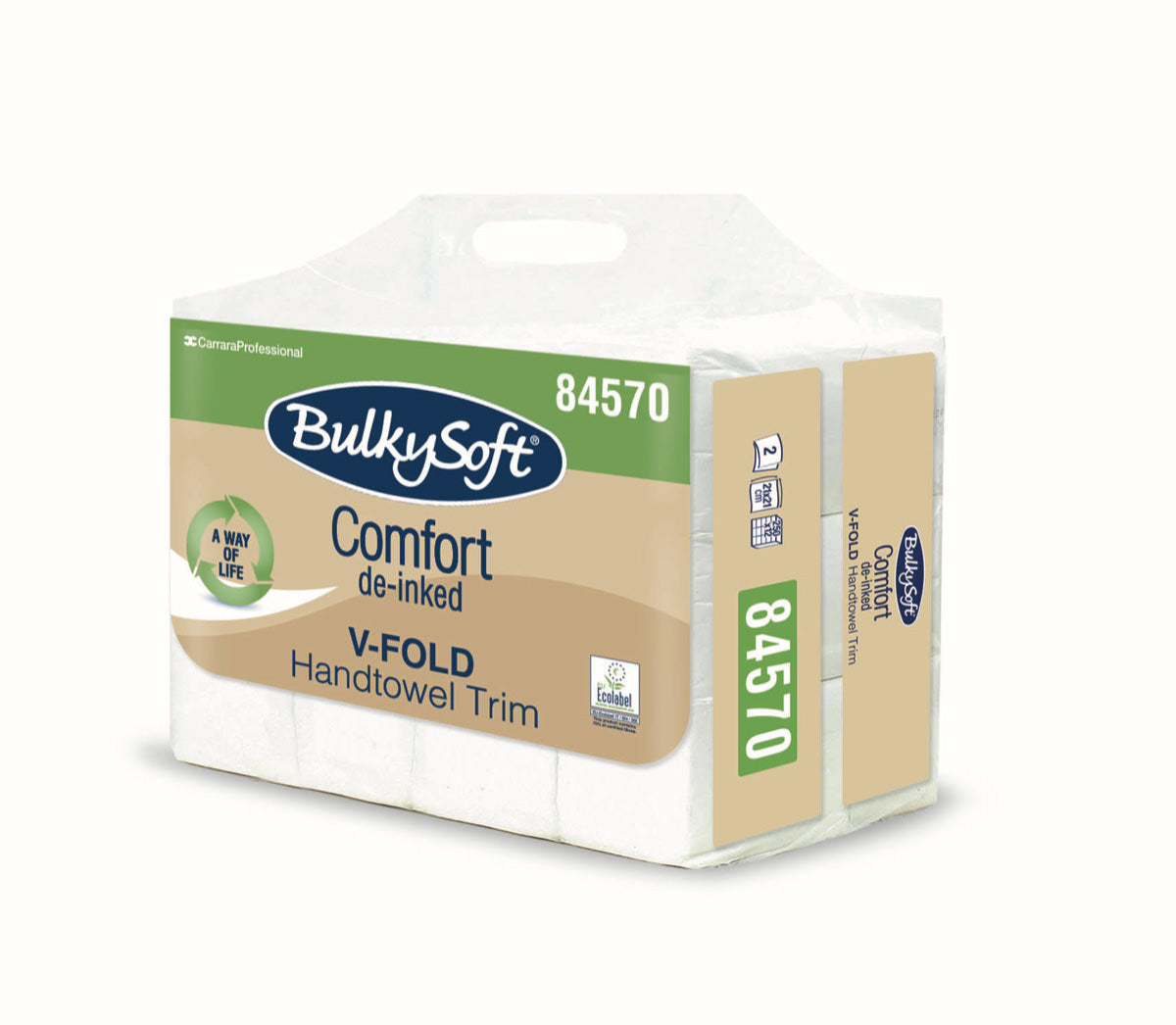 BulkySoft Comfort Paphierhandtuch, V-Falz, 2-lagig, 21 x 21 cm
