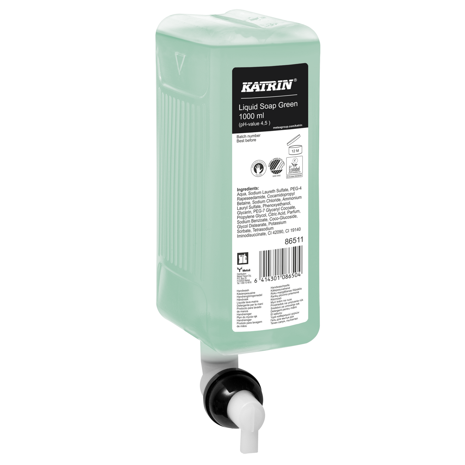 Savon liquide vert Katrin parfumé