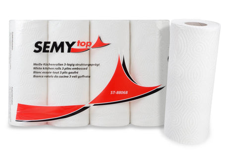 SemyTop Küchenrolle, 3-lagig, 12 x 4 Rollen