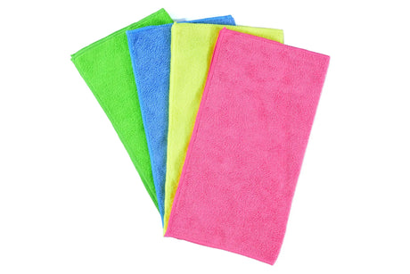 SemyTop Mikrofasertücher extra, 4-farbig zu je 3 Stück, 32 x 32cm, 12 Stück