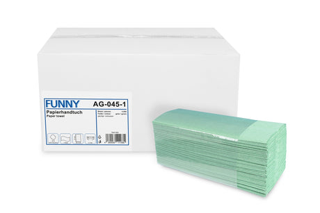 Funny Papierhandtuch C-Falz, 1-lagig, recycling grün, 22.5 x 31 cm