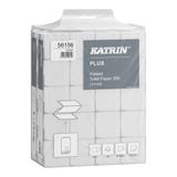 Katrin 56156 | Toilettenpapier Einzelblatt 2 - lagig, Zellstoff, 250 Blatt - Hygienico