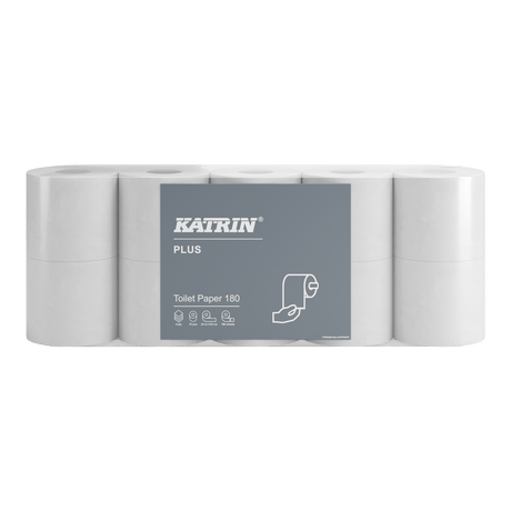 Katrin 77755 | Toilettenpapier 4 - lagig, Zellstoff, 180 Blatt - Hygienico
