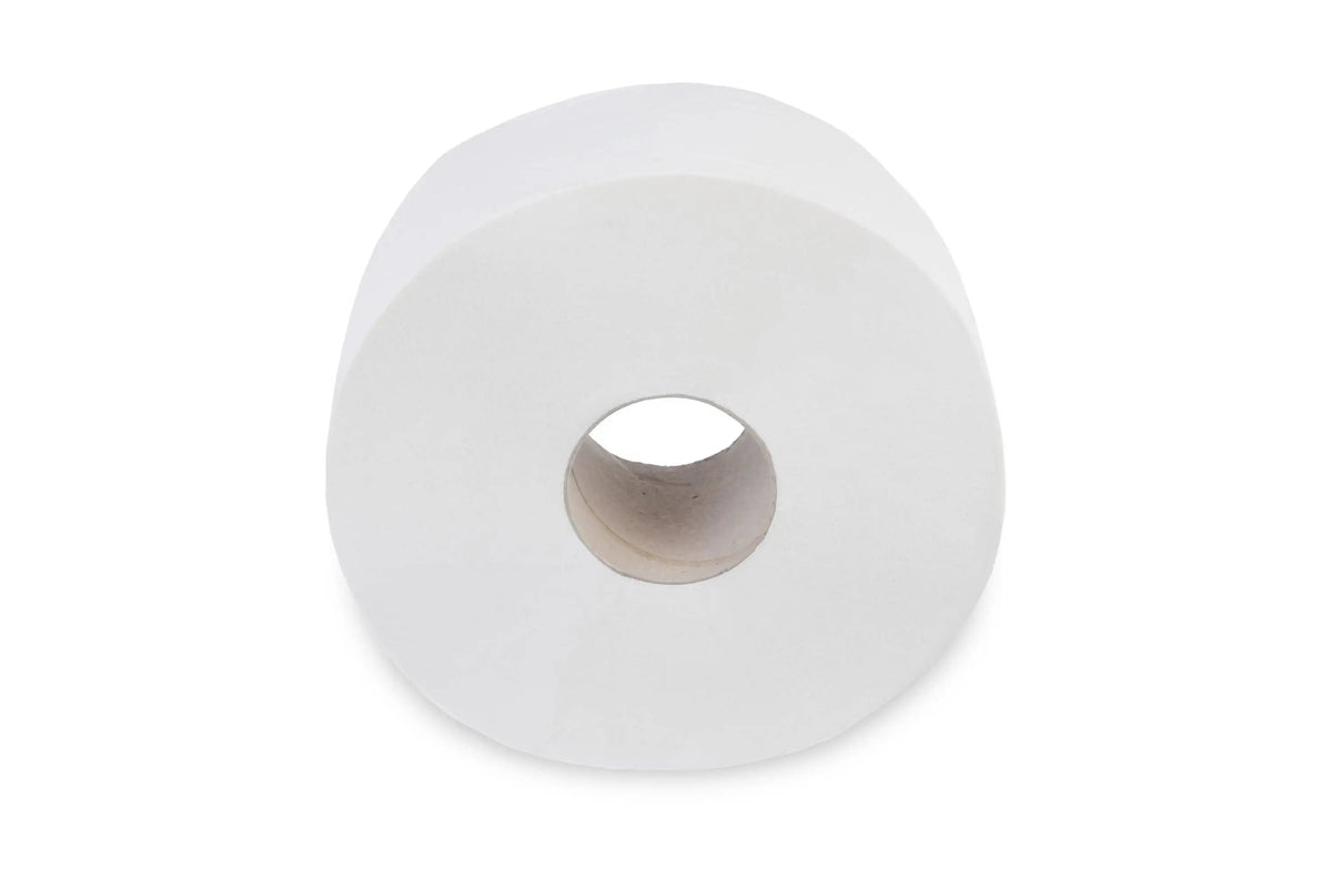 SemyTop Jumbo-Toilettenpapier, 2-lagig, Zellstoff hochweiss, Ø 25 cm, 6 Rollen - Hygienico