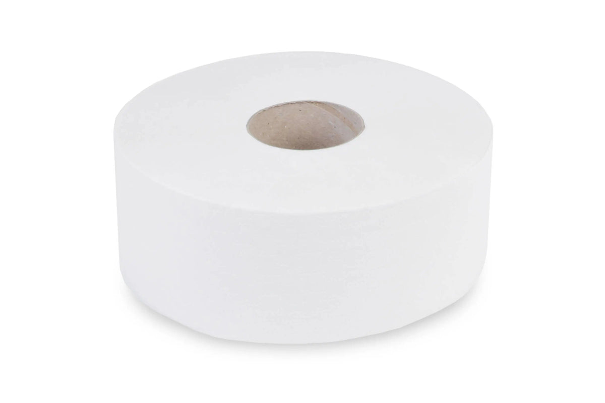 SemyTop Jumbo-Toilettenpapier, 2-lagig, Zellstoff hochweiss, Ø 25 cm, 6 Rollen - Hygienico