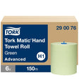 Tork 290076 | Matic grüne Papierhandtuchrollen Advanced H1, 150 m, 2-lagig - Hygienico