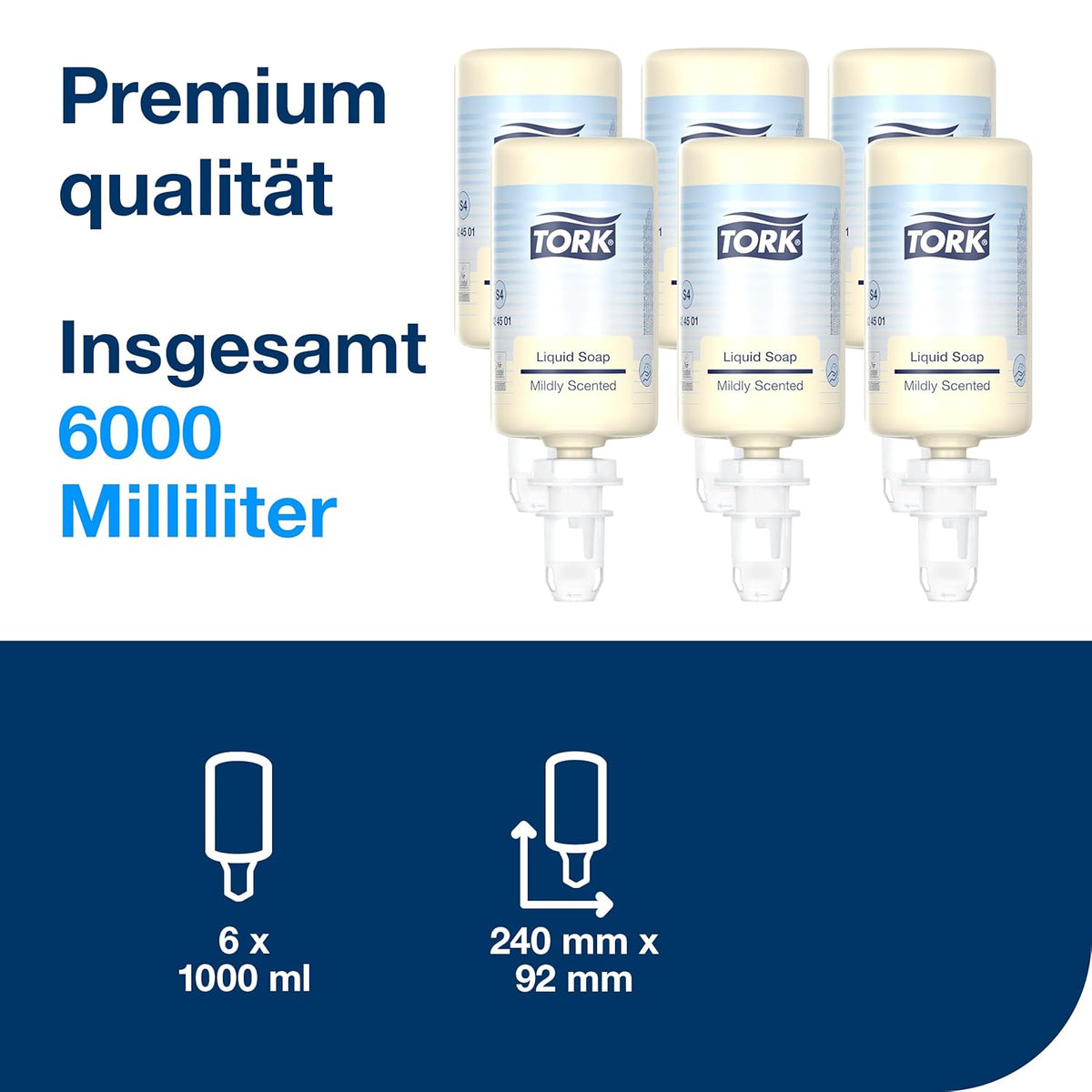 Tork 424501 Flüssigseife, Mild - Duftend 1000 ml - Hygienico