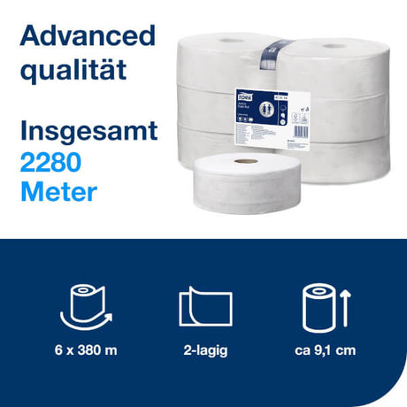 Tork 472118 Toilettenpapier Advanced T1 Jumbo - Hygienico