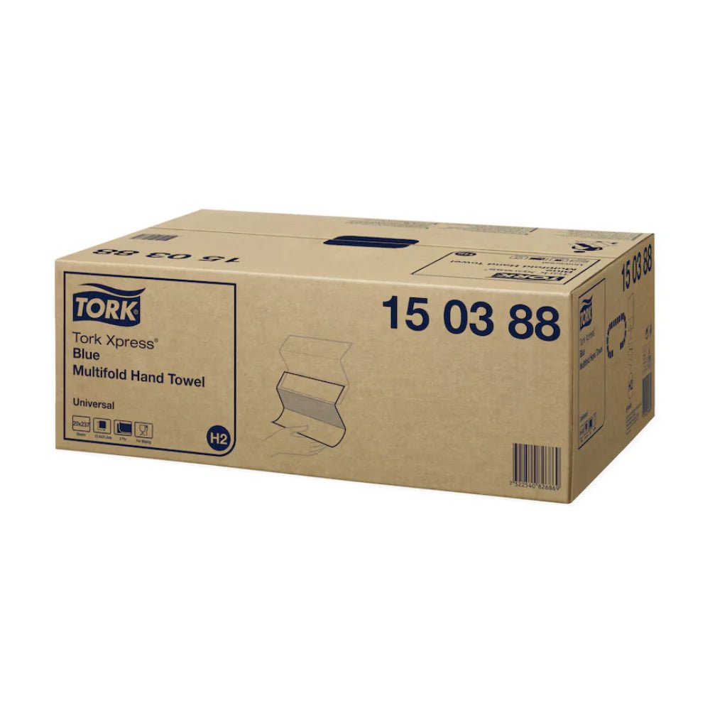 Tork Xpress® 150388 blaues Multifold - Handtuch Universal H2 2 - lagig - Hygienico
